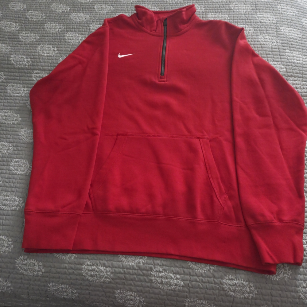 Nike Crimson Half-Zip Sweatshirt